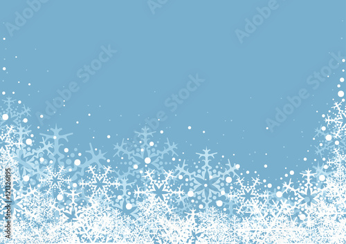 Winter Snowflakes Background - Abstract Illustration, Vector