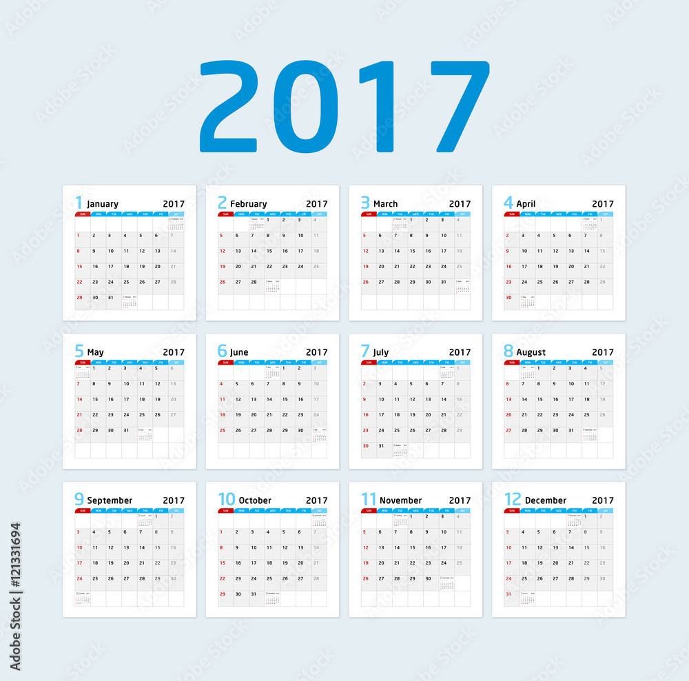 Calendar 2017- bluesky Calendar 2017- bluesky