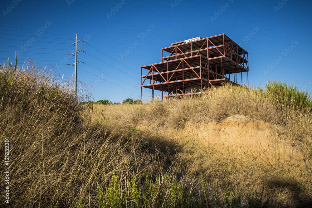 Fototapeta premium Abandoned offices construction in Sant Cugat del Valles Barcelon