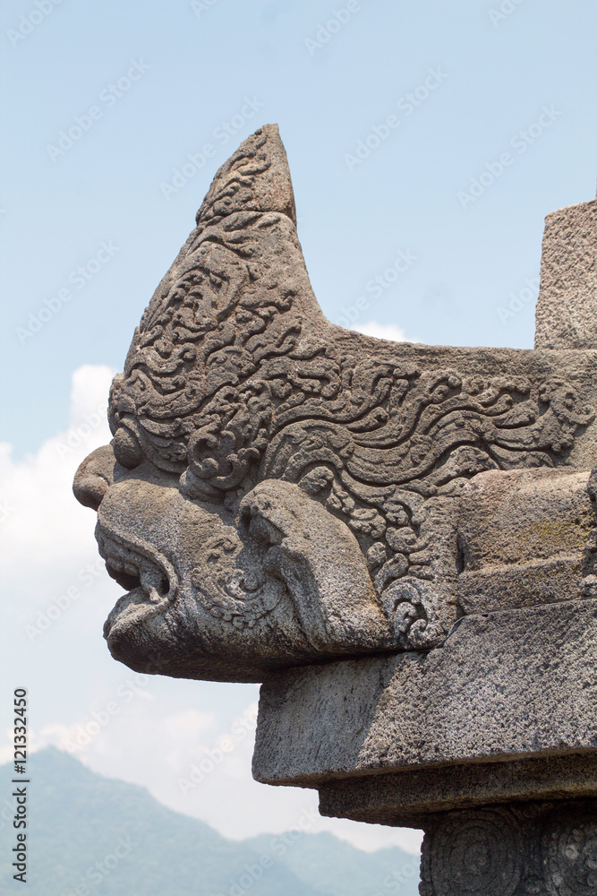 detail of Borobudur temple, Java island