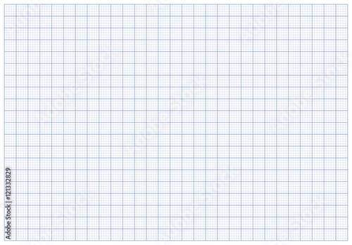 Blue plotting graph grid paper background - Vector