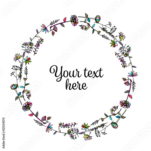 Floral frame, sketch for your design