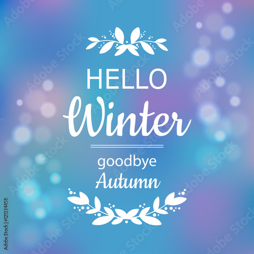 Hello winter card design