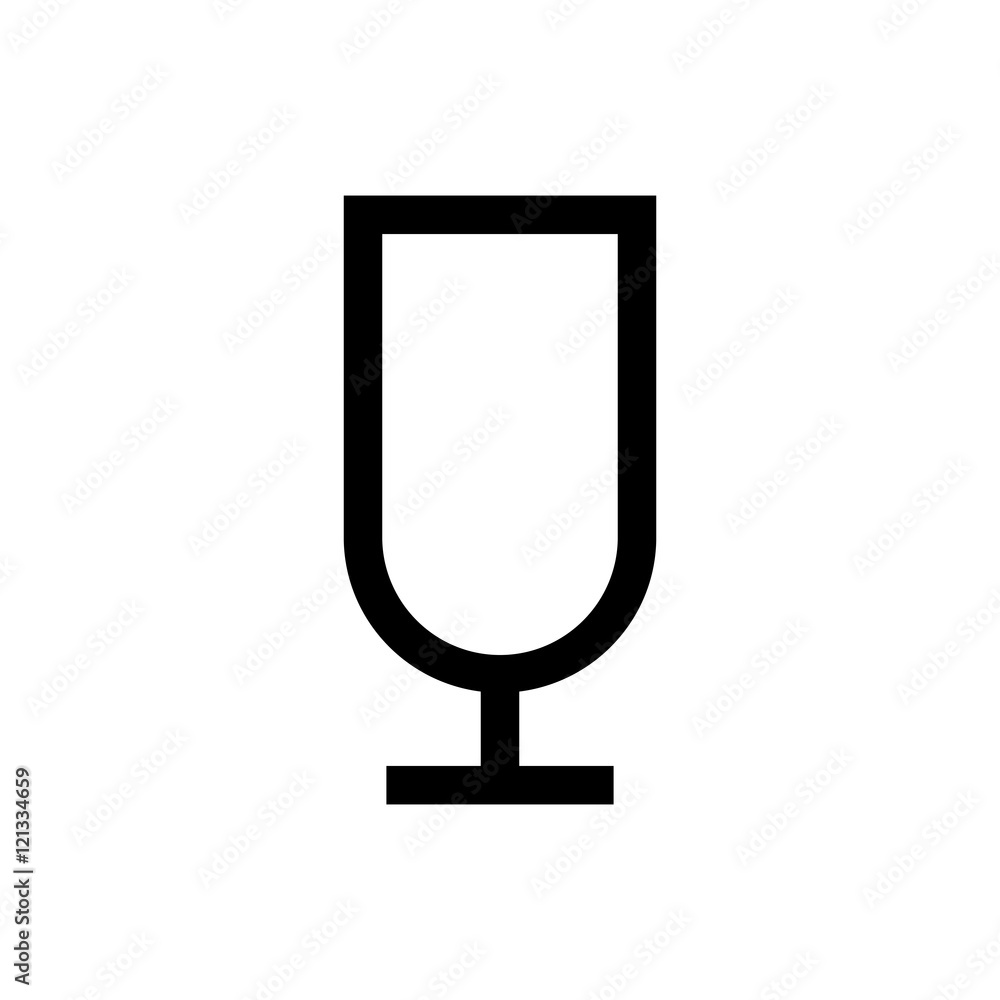 Wine glass line icon. Wine glass line icon.