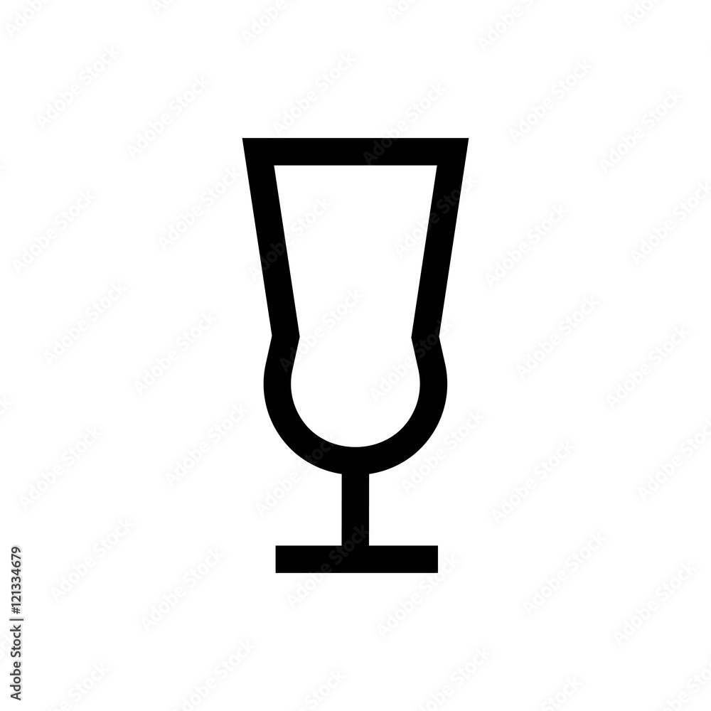Coctail glass line icon. Coctail glass line icon.
