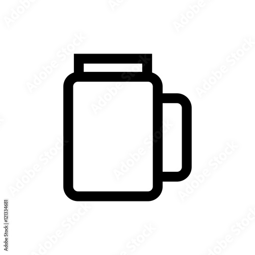 Jar glass line icon.