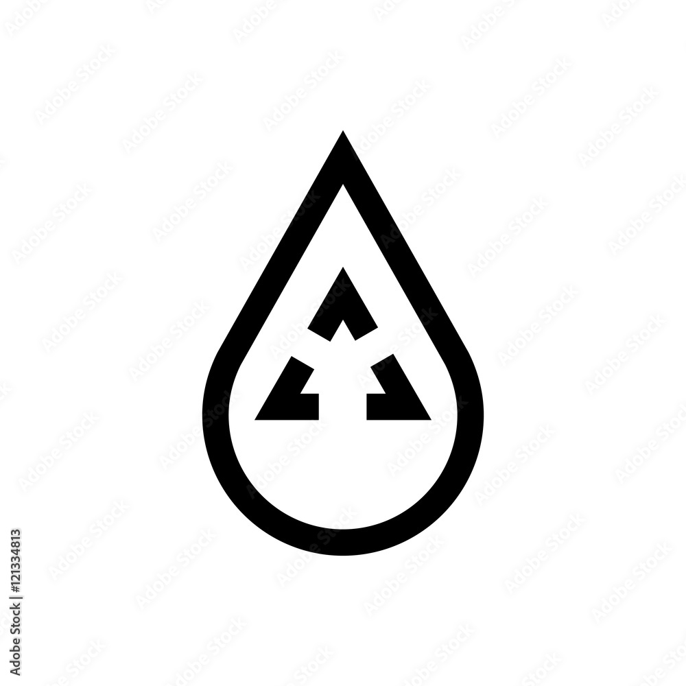 Purification line icon. Purification line icon.