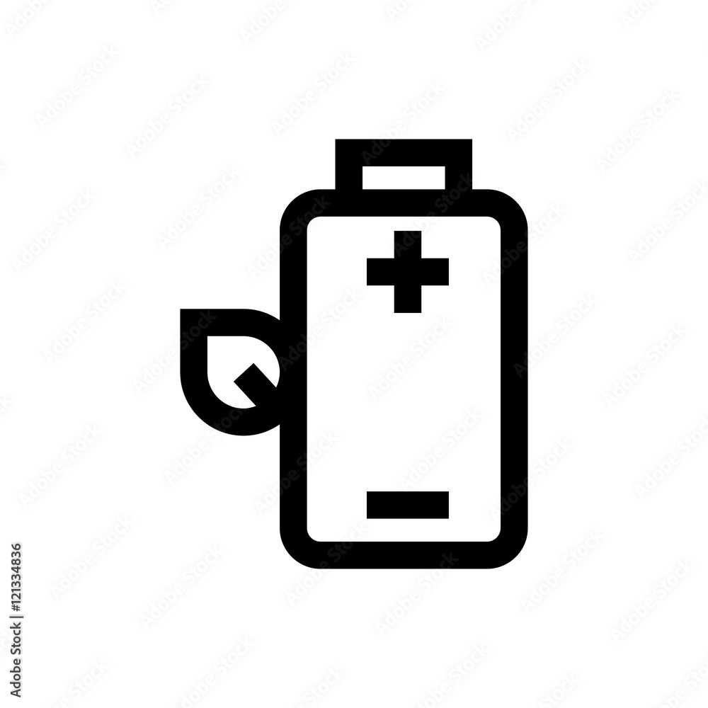 Battery line icon. Battery line icon.
