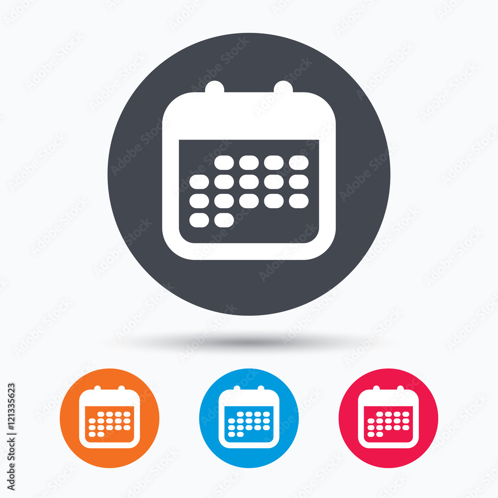 Calendar icon. Events reminder sign. Calendar icon. Events reminder sign.