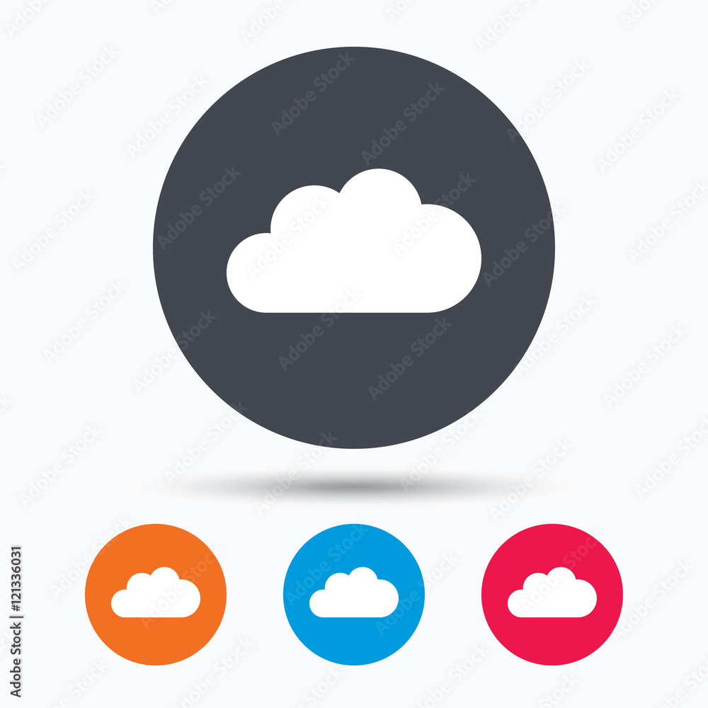 Cloud icon. Data storage technology sign. Cloud icon. Data storage technology sign.