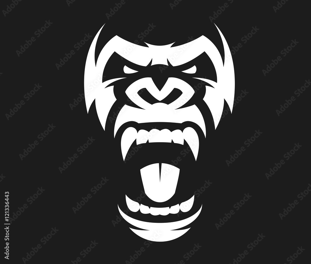 Fototapeta premium Symbol zły goryl