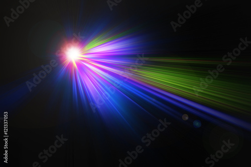 Luce laser blu - universo infinito