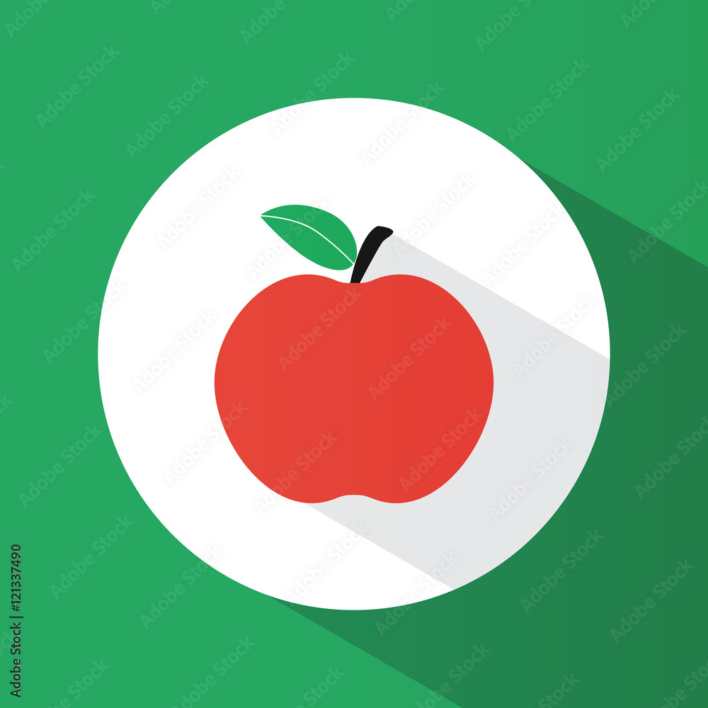 Icon apple. Fruit. Tasty and healthy food. Diet. Flat design Icon apple. Fruit. Tasty and healthy food. Diet. Flat design