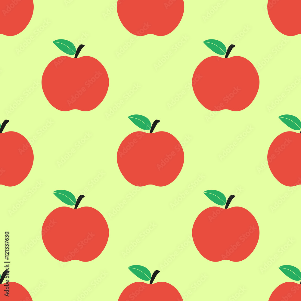 Seamless apple pattern. Fruit. Tasty and healthy food. Diet. Flat design Seamless apple pattern. Fruit. Tasty and healthy food. Diet. Flat design