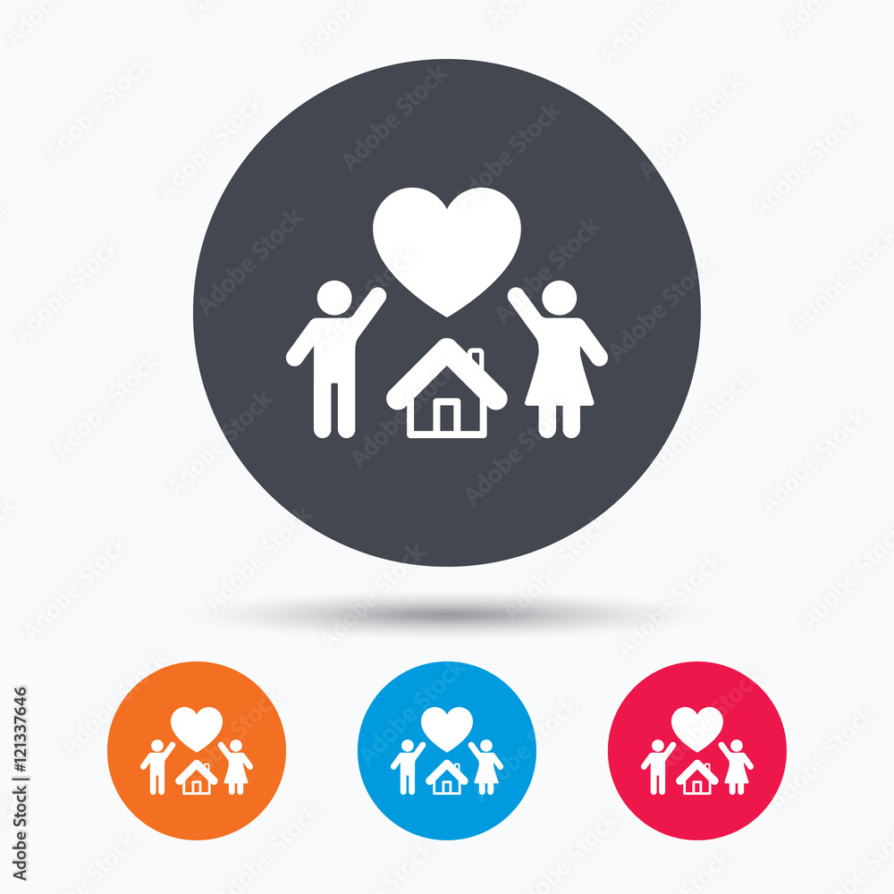 Family icon. Father, mother and child sign. Family icon. Father, mother and child sign.