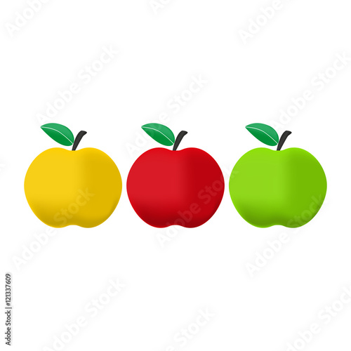 Icon apple. Fruit. Tasty and healthy food. Diet. Flat design