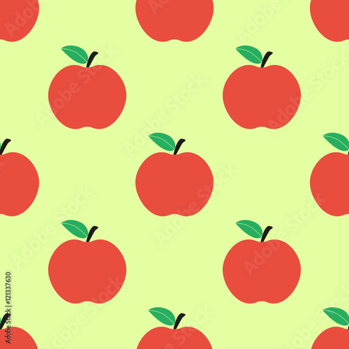 Seamless apple pattern. Fruit. Tasty and healthy food. Diet. Flat design