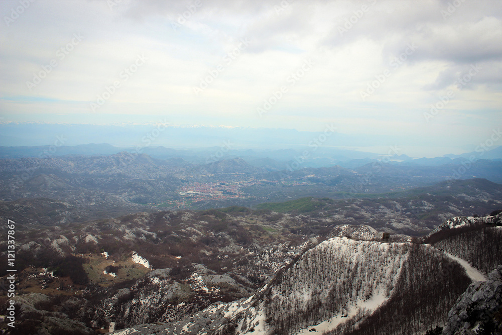 Mountains view of Lovćen, Montenegro