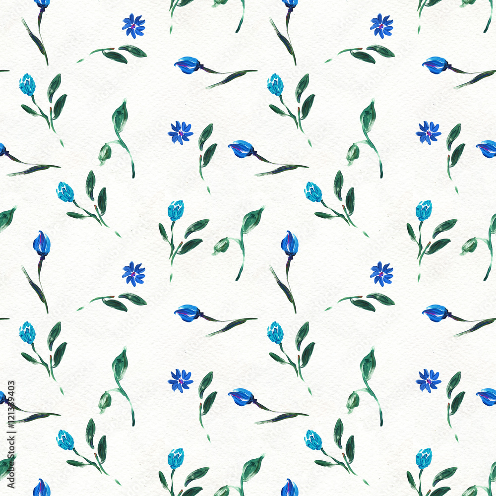 Seamless pattern with blue flowers Seamless pattern with blue flowers