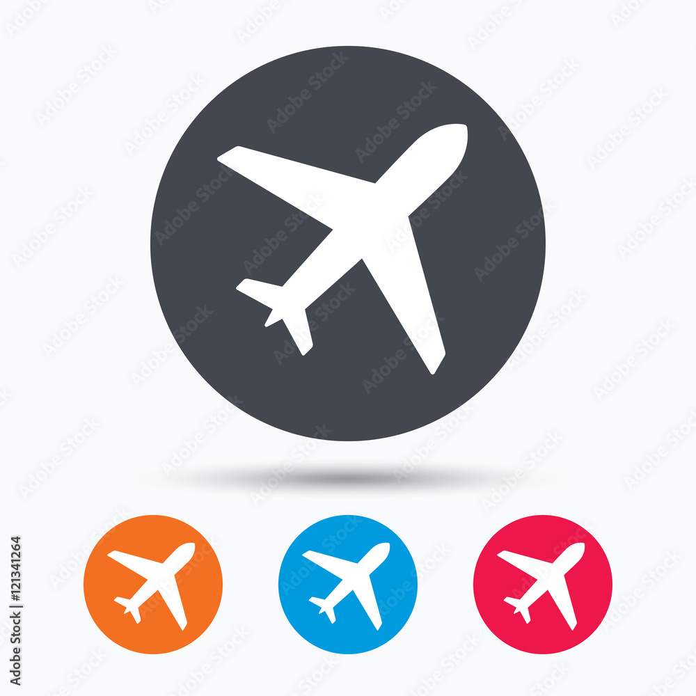 Plane icon. Flight transport sign. Plane icon. Flight transport sign.