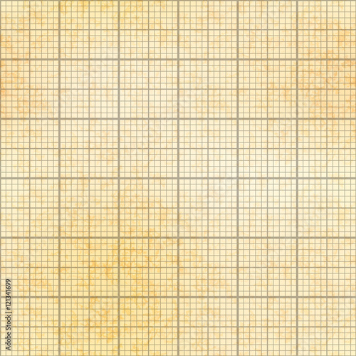 One millimeter grid on old paper with texture, seamless pattern