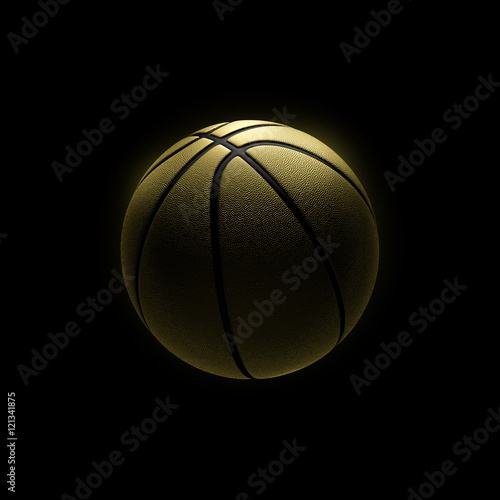 golden basketball on black background © icafreitas