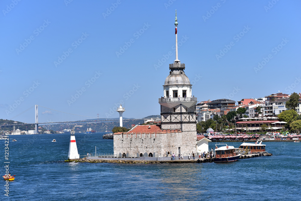 Maiden's Tower Island on Bosphorous Strait