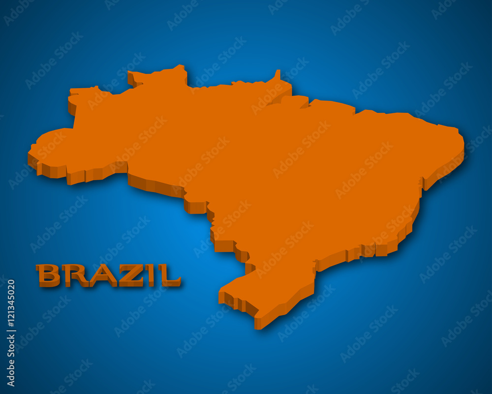 Abstract map of Brazil