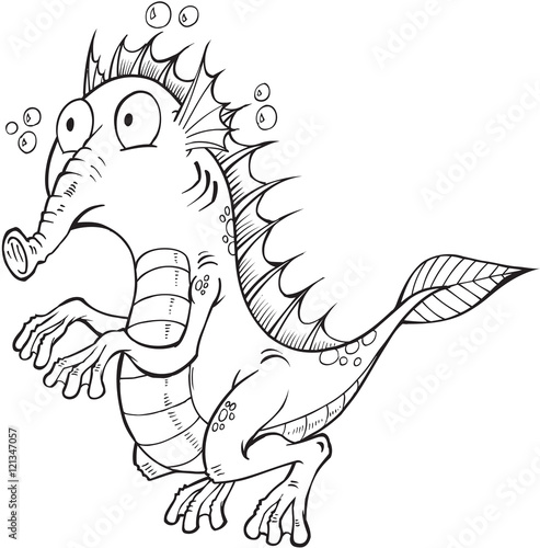 Alien Monster Doodle Vector Illustration Art
