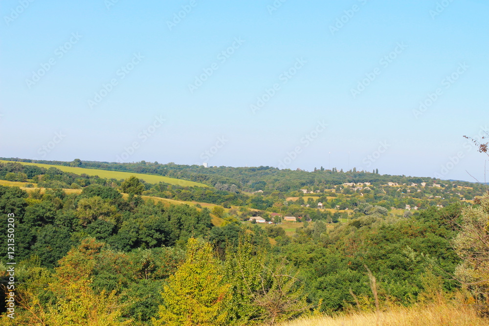 View on the village in Ukraine 