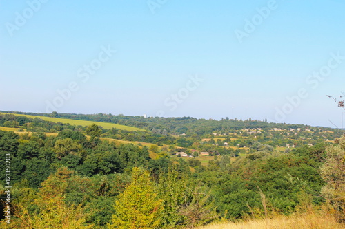 View on the village in Ukraine 