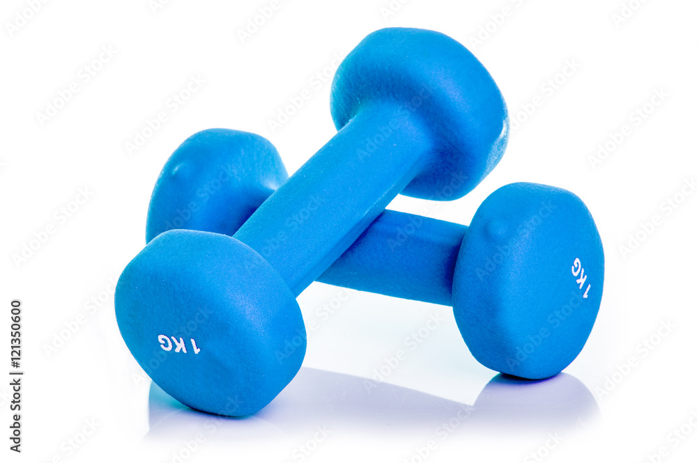 Two of dumbbells Isolated on white background Two of dumbbells Isolated on white background