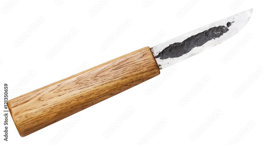 traditional yakutian knife with oak wood handle traditional yakutian knife with oak wood handle