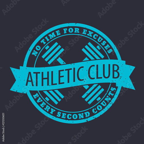 Athletic club round emblem, logo, badge