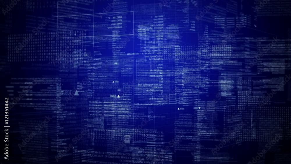Program code text rotating.Blue. Loop able Background.Running hud text.Technological intro, screensaver.TYPE4 Program code text rotating.Blue. Loop able Background.Running hud text.Technological intro, screensaver.TYPE4