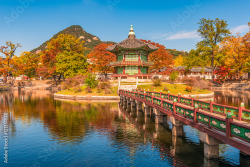 Autumn of Gyeongbokgung Palace in Seoul ,Korea