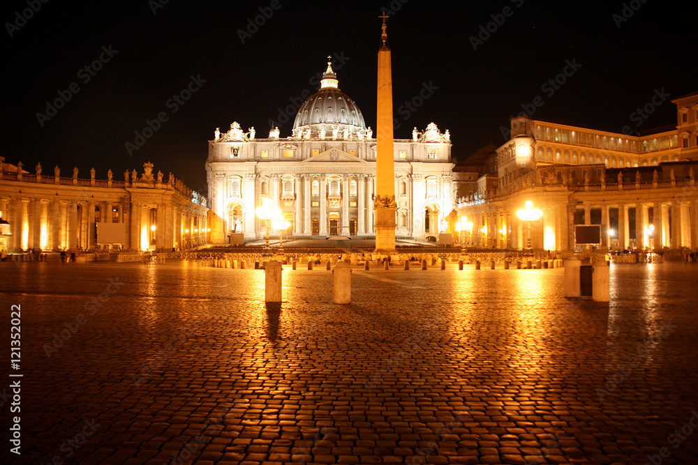 Vatican at night, Rome, Italy