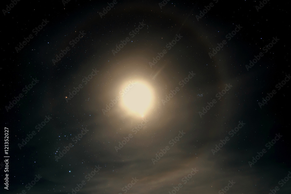 Naklejka premium star sky moon halo