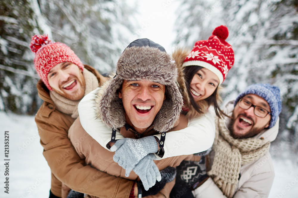 Obraz premium Laughing friends