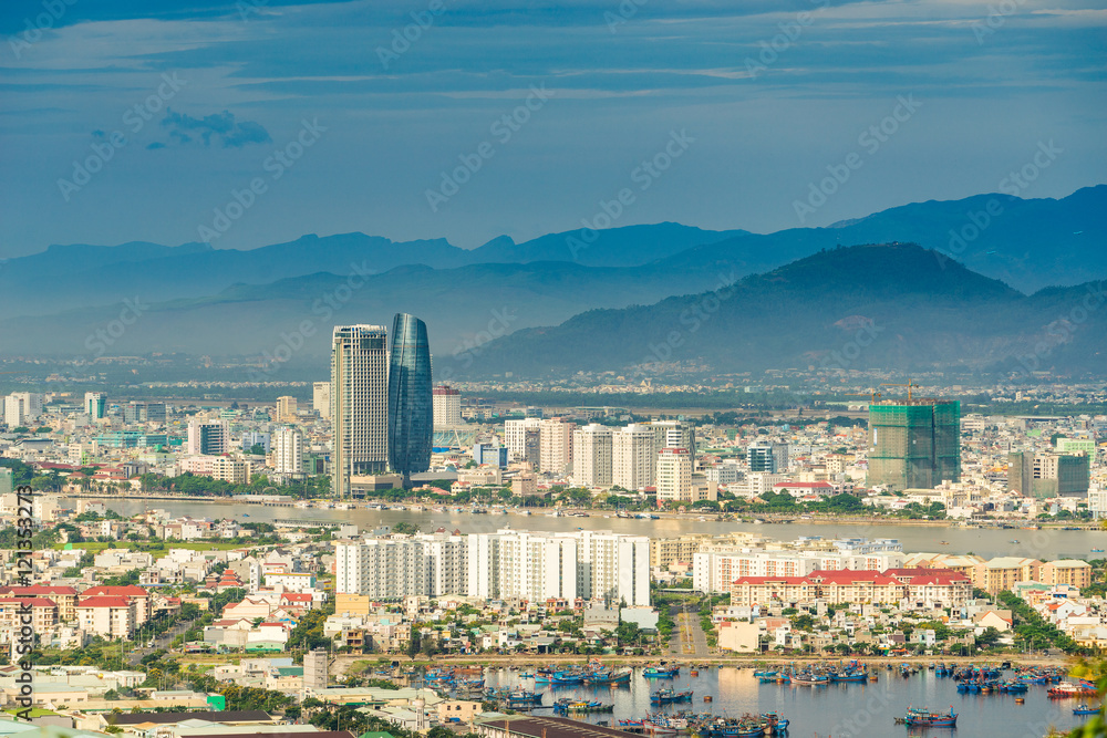 High view of Da Nang city inVietnam