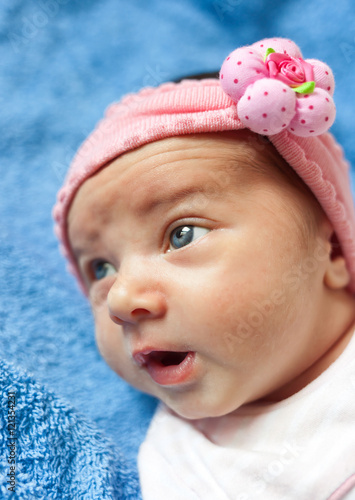 Portrait of a newborn Baby Girl photo