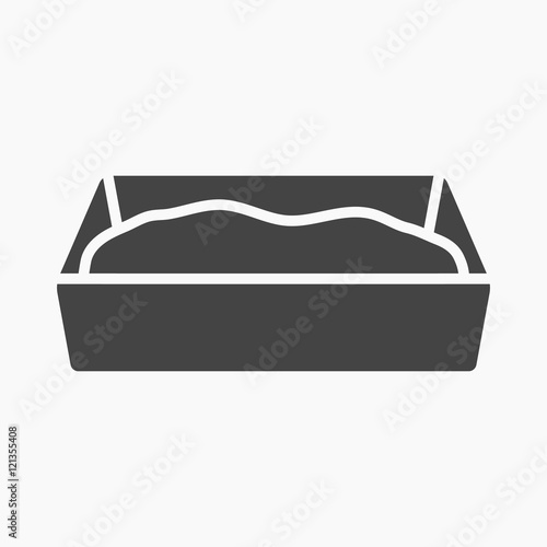 Litter box icon of vector illustration for web and mobile