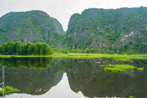 Van Long Natural reserve in Ninh Binh Vietnam