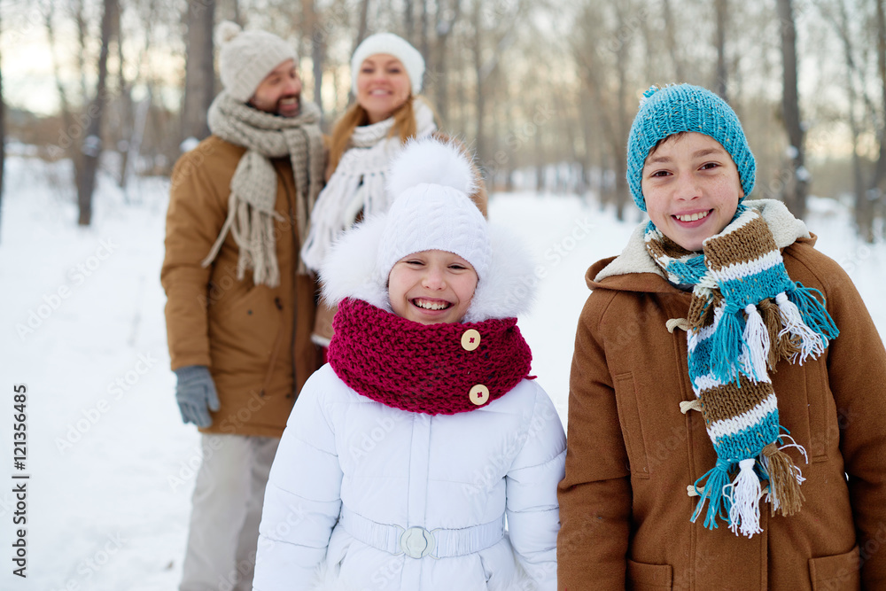 Kids in winterwear