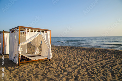 Romantic gazebo lounge at a tropical resort