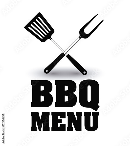 turner fork bbq and grill menu icon. Steak house food and restaurant theme. Isolated design. Vector illustration