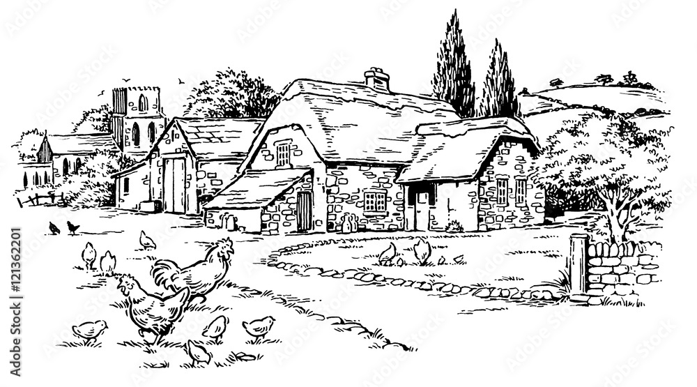 Farm Line Illustration
