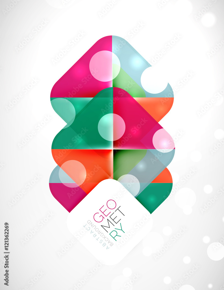 Fototapeta premium Glittering abstract geometric background