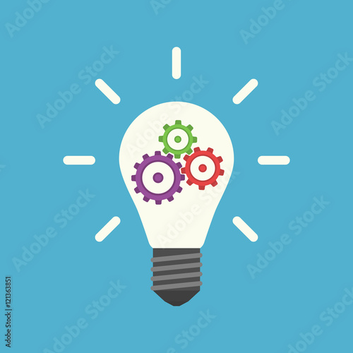 Lightbulb with gears inside