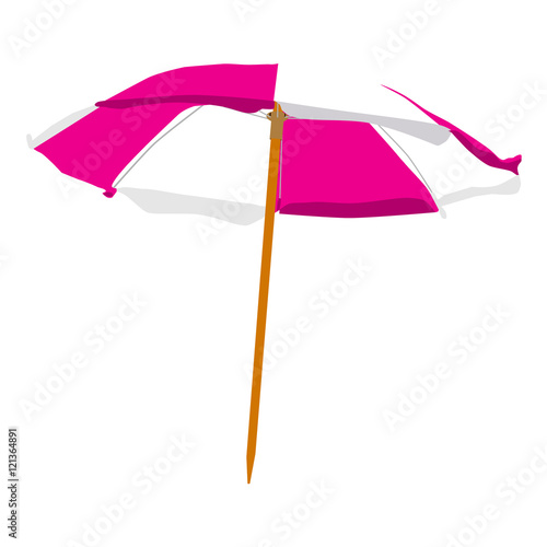 Beach umbrella vector